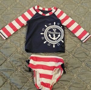 Nautica Baby Girl 2 Piece Swimsuit